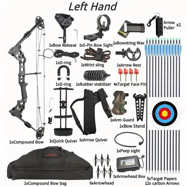 Main image of JUNXING Dragon X8 Compound Bow Adjustable 20-70 lbs Hunting Bow