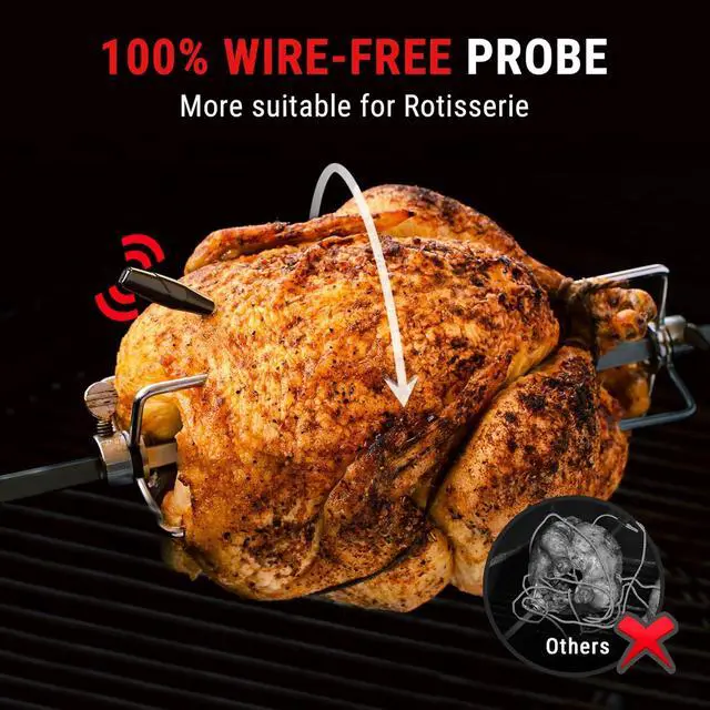 Alt view image 4 of 7 - TempSpike 1000FT Wireless Meat Thermometer Digital with 2 Upgraded Ultra-Thin Probes, Kitchen Food Thermometer Cooking, Turkey, Smoker, BBQ, Grill Gift for Dad Husband (Previously ThermoPro)