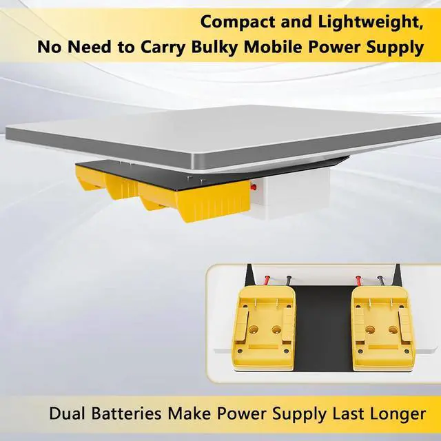 Alt view image 2 of 5 - Starlink Mini Battery Adapter Compatible with De.Walt Battery, Small and Portable Starlink Mini Mounting Kit