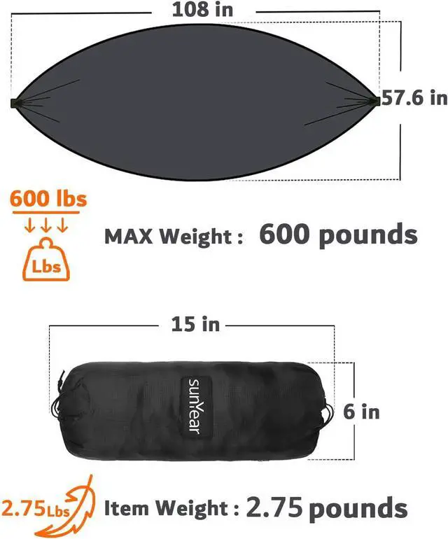Alt view image 5 of 6 - Camping Hammock 4 Season Quilted Winter Hammock- Cozy and Durable, Best for Cold Weather