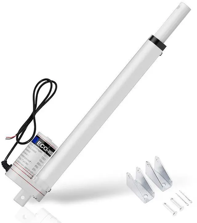 Main image of 12V 6 Inch Stroke Linear Actuator 330lbs Maximum Lift with Mounting Brackets (12VDC 6 inch (150mm))