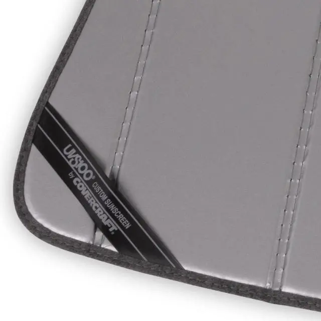 Alt view image 3 of 6 - UVS100 Custom Sunscreen for 2014-19 Silverado/Sierra 1500 (2019 Classic) & 2015-19 2500/3500 Without Lane Departure Warning System - Silver