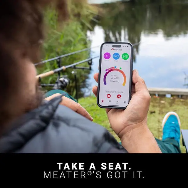 Alt view image 4 of 7 - SE: 100% Wireless Smart Meat Thermometer | No Wires, No Fuss | 165ft Bluetooth Range | Dual Temp Sensors | Guided Cook System | Dishwasher Safe | Perfect for BBQ, Grill, Oven, Smoker