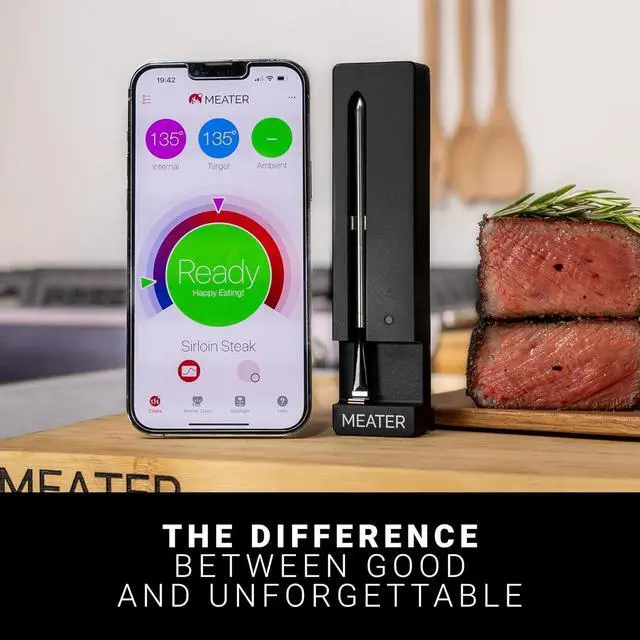 Alt view image 7 of 7 - SE: 100% Wireless Smart Meat Thermometer | No Wires, No Fuss | 165ft Bluetooth Range | Dual Temp Sensors | Guided Cook System | Dishwasher Safe | Perfect for BBQ, Grill, Oven, Smoker