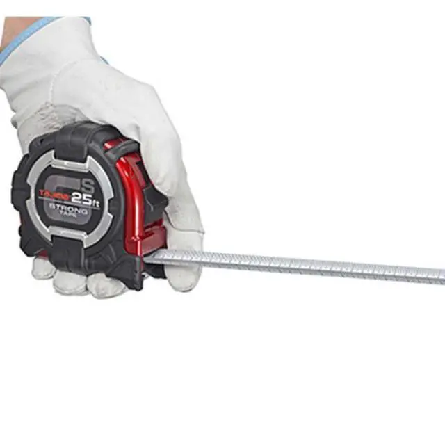Alt view image 3 of 7 - TAJIMA Tape Measure - 25 ft x 1-1/16 inch GS-Lock Measuring Tape with Shock Resistant Case & Safety Clip Holder - GSSF-25BW