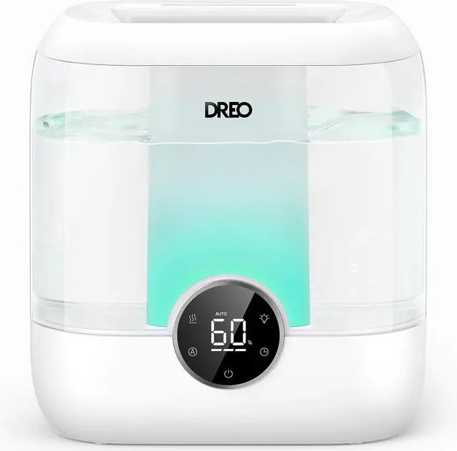 Main image of Humidifiers for Bedroom, 6L Easy to Fill & Clean, 60H Runtime for Large room, 28 dB Quiet Cool Mist Air Humidifier for Plant, Baby Nursery, Home, Indoor, Night Light, Precise Humidity Control