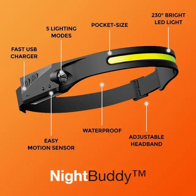 Alt view image 4 of 6 - Night Buddy LED Headlamp Rechargeable Flashlight for Adults Camping Essentials Backpacking Lights 4X Brighter Other Headlight Headband Lamp 5 Light Modes Hiking Gear Must Haves (Headlamp + Lantern)