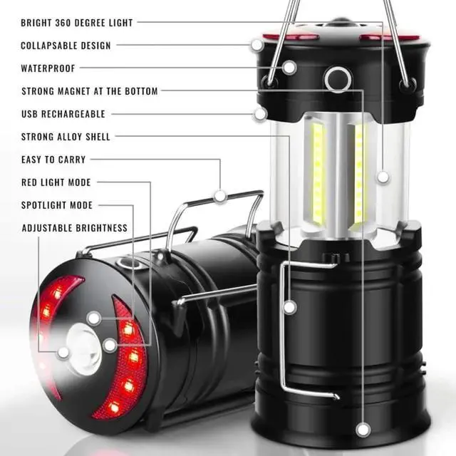 Alt view image 2 of 6 - Night Buddy LED Headlamp Rechargeable Flashlight for Adults Camping Essentials Backpacking Lights 4X Brighter Other Headlight Headband Lamp 5 Light Modes Hiking Gear Must Haves (Headlamp + Lantern)