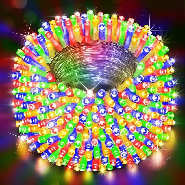 Main image of Christmas Lights Outdoor, 403FT 1000 LED String Lights 8 Modes and Timer Memory Function Twinkle Fairy Lights IP44 Waterproof Plug in for Xmas Tree Wedding Party Holiday Decor(Multicolor)