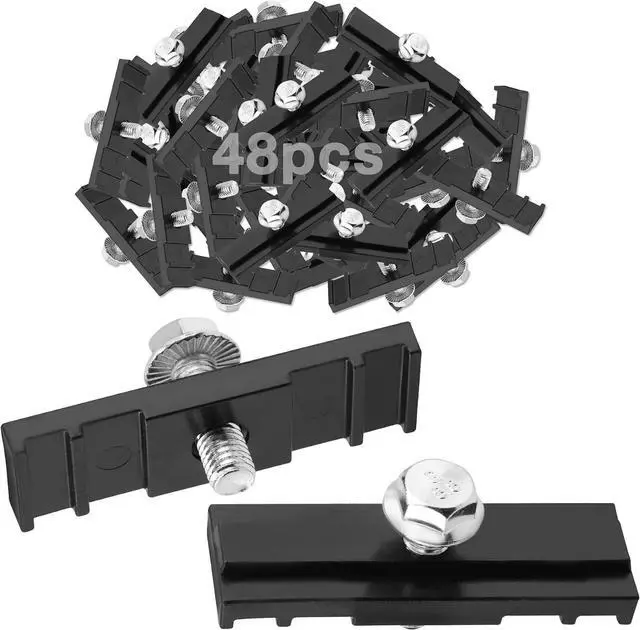 Main image of 48pcs Chain Link Fence Sign Mounts Fastener Brackets Clips, for Standard Chain Link Fence, Fences Easy Signs Mounting Brackets Clamps with Stainless Steel Bolts, for Yard Ball Court Chain Link Fences