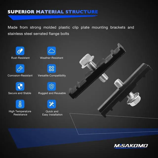 Alt view image 2 of 7 - 48pcs Chain Link Fence Sign Mounts Fastener Brackets Clips, for Standard Chain Link Fence, Fences Easy Signs Mounting Brackets Clamps with Stainless Steel Bolts, for Yard Ball Court Chain Link Fences