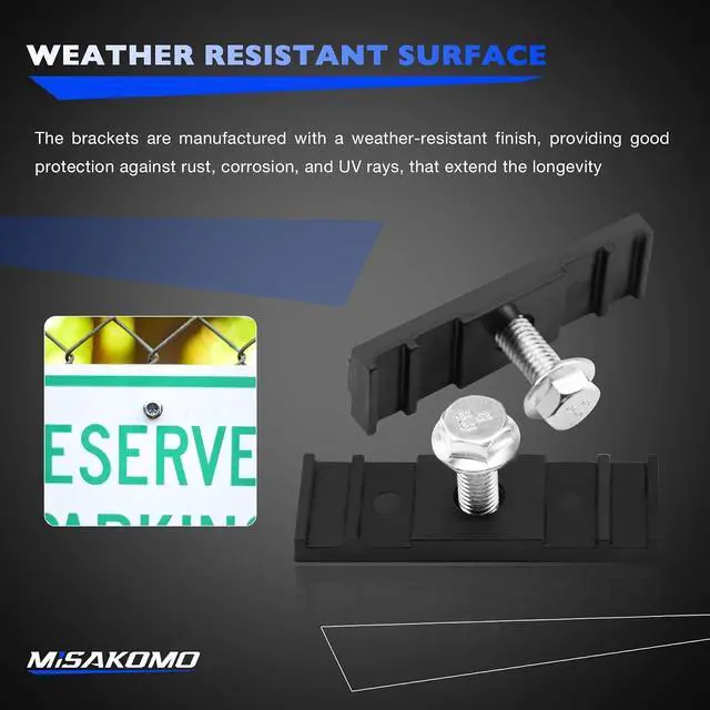 Alt view image 6 of 7 - 48pcs Chain Link Fence Sign Mounts Fastener Brackets Clips, for Standard Chain Link Fence, Fences Easy Signs Mounting Brackets Clamps with Stainless Steel Bolts, for Yard Ball Court Chain Link Fences
