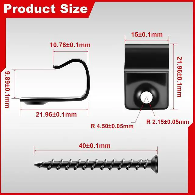 Alt view image 2 of 7 - 160 Pack 304 Stainless Steel Start Clips Universal Decking Clip with Decking Screws for Composite Deck Boards, Hidden Fasteners