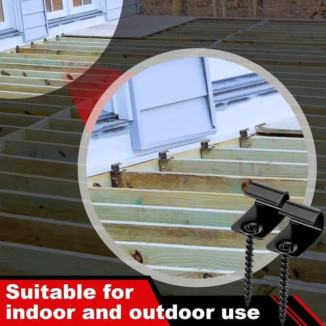 Alt view image 7 of 7 - 160 Pack 304 Stainless Steel Start Clips Universal Decking Clip with Decking Screws for Composite Deck Boards, Hidden Fasteners