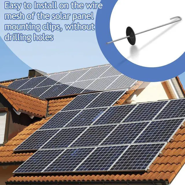 Alt view image 5 of 7 - Solar Panel Guard Clips Animal Guard Fastener Animal Roll Kit Stainless Steel Fastener Clips for Solar Panel Bird Wire Pigeon Fence