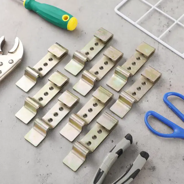 Alt view image 7 of 7 - 20pcs Galvanized Steel Chain Link Fence Sign Mounting Fastener Bracket Clips Clamps Metal Stainless Steel for Standard Chain Link Fence for Yard Ball Court Outdoor Decor Sale Open House Sign