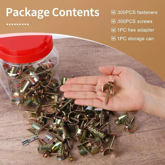 Alt view image 3 of 7 - 300 Pcs 2'' Fence Staples, Reusable Fence Fasteners with Wire Fixer, Fence Nails for Wire Mesh and Woven Fencing, Quickly Install Fence Screws with Cordless Drill