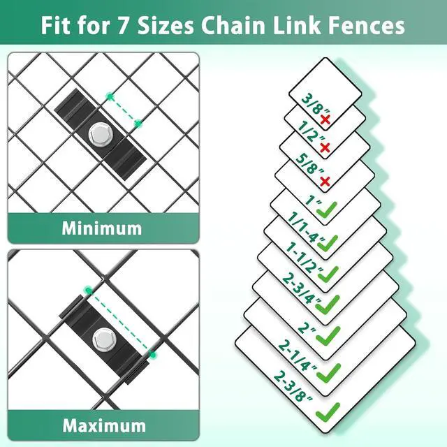 Alt view image 3 of 7 - Chain Link Fence Sign Mount Bracket, 50 Pcs Fastener Clip for Standard Fence Sign Mounting Support Rack Banner Display
