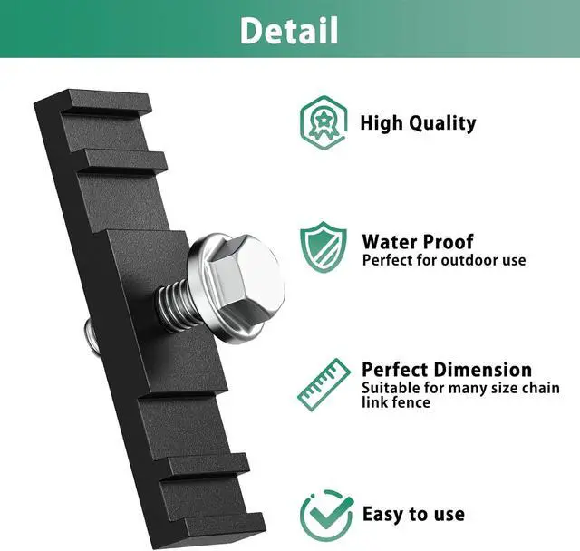 Alt view image 5 of 7 - Chain Link Fence Sign Mount Bracket, 50 Pcs Fastener Clip for Standard Fence Sign Mounting Support Rack Banner Display