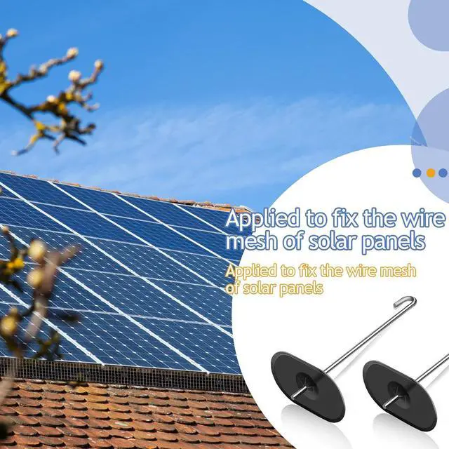 Alt view image 5 of 7 - Solar Panel Bird Guard Fastener Clips Guard Clips Kit for Bird Pigeon Fence Roll Kit Stainless Steel Critter Fastener for Solar Panel Bird Wire Pigeon Fence(120 Sets)