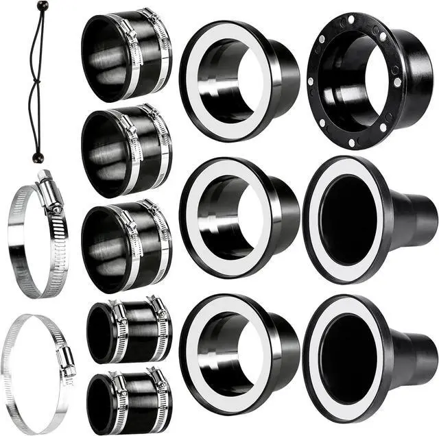 Main image of Magnetic Dust Collection Fittings Kit for 4" & 2.5" Hoses, Quick Connect Dust Collector Hose Adapter Set for Woodworking Machines, Shop Vac, Table Saw, Sander, Planer