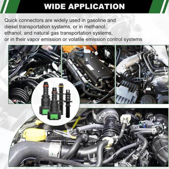 Alt view image 7 of 7 - Fuel Line Repair Kit, 30pcs Fuel Line Quick Connector Assortment Kit 16 Size Hose Release Connect Straight Elbow Pipe Connector Fittings SAE 6.3mm to 11.8mm