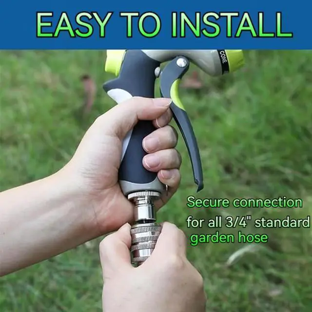 Alt view image 3 of 7 - 2026 New Stainless Steel Garden Hose Quick Connect Fittings Set, 3/4 Inch GHT Water Hose Quick Connect Fittings, Heavy Duty Quick Release Connector For Hoses And Sprayers (5*Pcs)