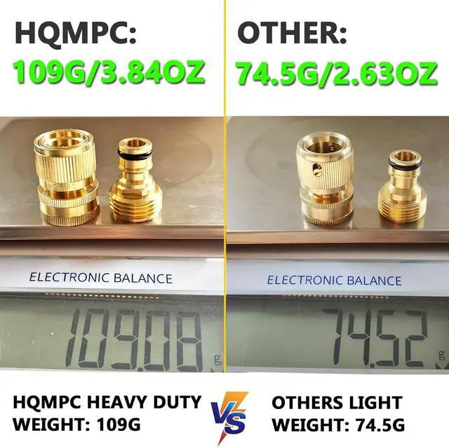 Alt view image 2 of 7 - Garden Hose Quick Connect Solid Brass Hose Quick Fitting Easy For Garden Watering No-Leak 3/4 inch GHT (4 Sets)