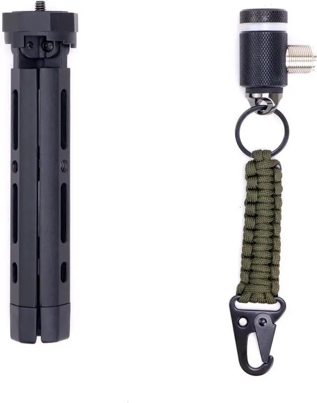 Main image of GRA-ULTmini Antenna Tripod Kit, 3/8-24, SO239 UHF, Black, GRA-AD35LB | Compact antenna tripod for 3/8-24 antennas with SO239 UHF coax connection, built for POTA, SOTA, QRP, and field use