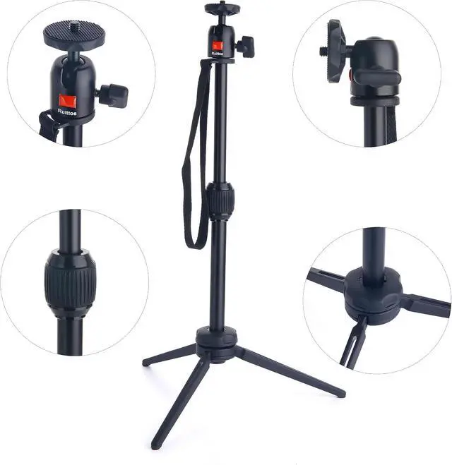 Alt view image 2 of 7 - Tripod Stand Compatible with Anker Nebula Capsule Series, Universal Mini Camera Tripod, Aluminum Alloy Portable Projector Stand for Capsule, Capsule Max, and Capsule II with Swivel Ball Head