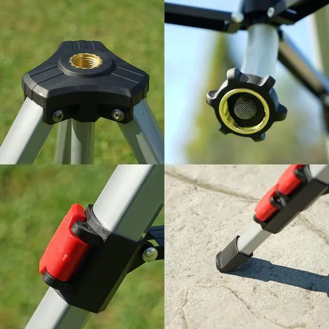Alt view image 2 of 7 - 94154 PRO The Heaviest Weight Tripod (5.37 lbs) Adjustable 4-Way Mini Turbo Metal Oscillating Sprinkler W/Quick Connect Starter Set, Covers up to 4,069 sq. ft. Telescoping Tripod Style