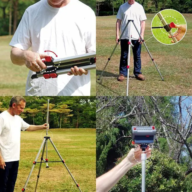Alt view image 6 of 7 - 94154 PRO The Heaviest Weight Tripod (5.37 lbs) Adjustable 4-Way Mini Turbo Metal Oscillating Sprinkler W/Quick Connect Starter Set, Covers up to 4,069 sq. ft. Telescoping Tripod Style