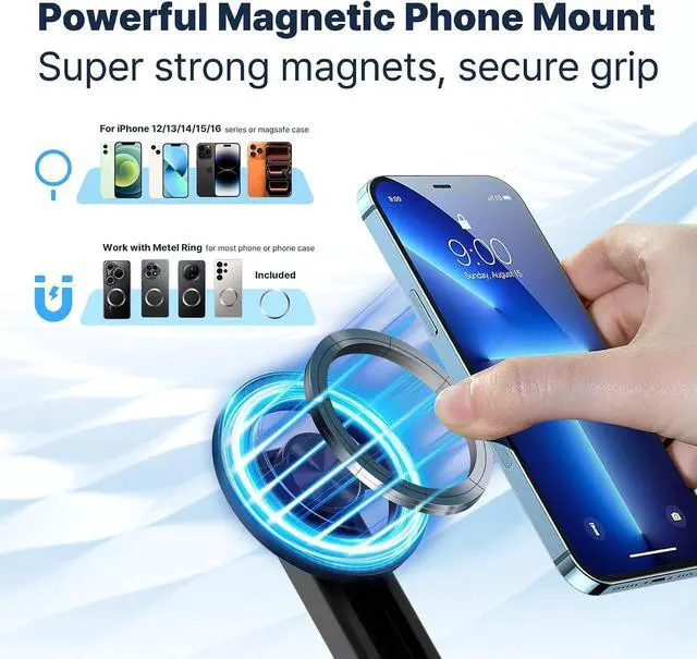Alt view image 3 of 7 - Magnetic Pocket Selfie Stick for iPhone, Lightweight Mini Selfie Stick Tripod with Detachable Remote, MagSafe Compatible, Foldable Extendable Phone Holder for Travel/Vlog/Video/Content Creators