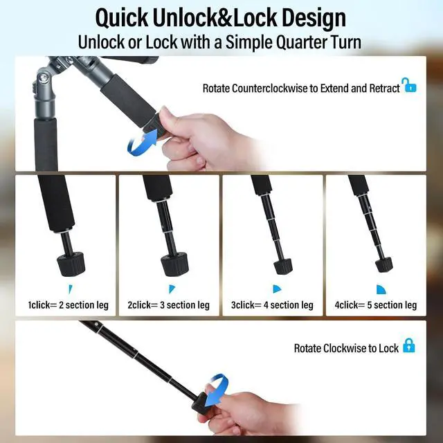 Alt view image 4 of 7 - Compact Mini Desktop Tripod, 20" Aluminum Portable Small Tabletop Tripod Stand with 360° Ball Head for DSLR, Camera, Phone, Loaded up to 17.64lbs, Phone Holder Included, AM-TT50
