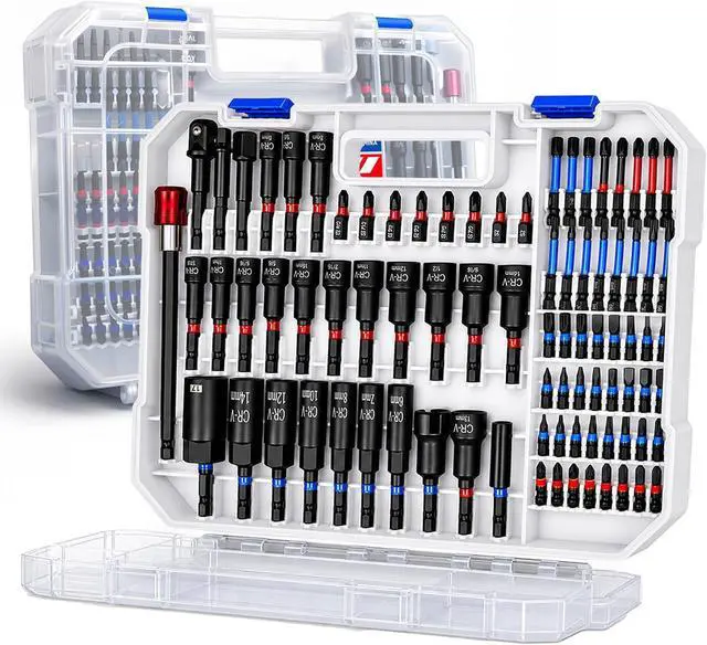Main image of 80-Piece Magnetic Impact Nut Driver Set, SAE & Metric Drill Bit Socket Set with Universal Sockets, Wing Nut Drivers, Adapters & Bit Holder for Power Drill, Impact Driver, Auto & Home Repair