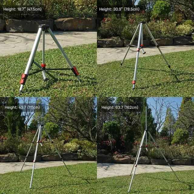 Alt view image 5 of 7 - 94154 PRO The Heaviest Weight Tripod (5.37 lbs) Adjustable 4-Way Mini Turbo Metal Oscillating Sprinkler W/Quick Connect Starter Set, Covers up to 4,069 sq. ft. Telescoping Tripod Style