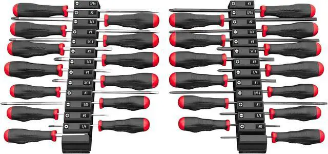 Alt view image 3 of 7 - Screwdriver Pro - Modular Screwdriver Organizer for 26 Tools with Magnetic Base, Black - Made in the USA