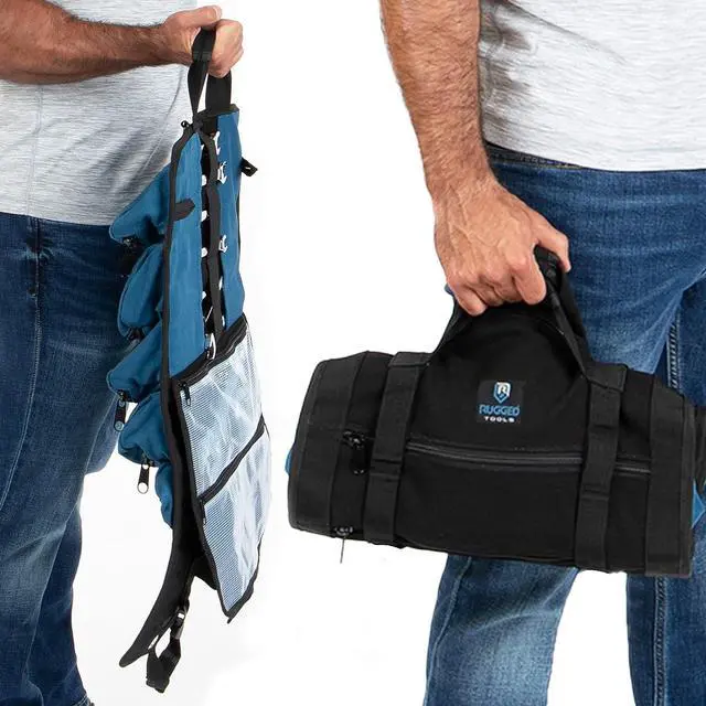 Alt view image 3 of 7 - Titan23-XL Tool Roll - Wrench Roll & Organizer - Canvas Tool Bag & Tool Pouch for Electrician, HVAC, Plumber, Carpenter or Auto Mechanic