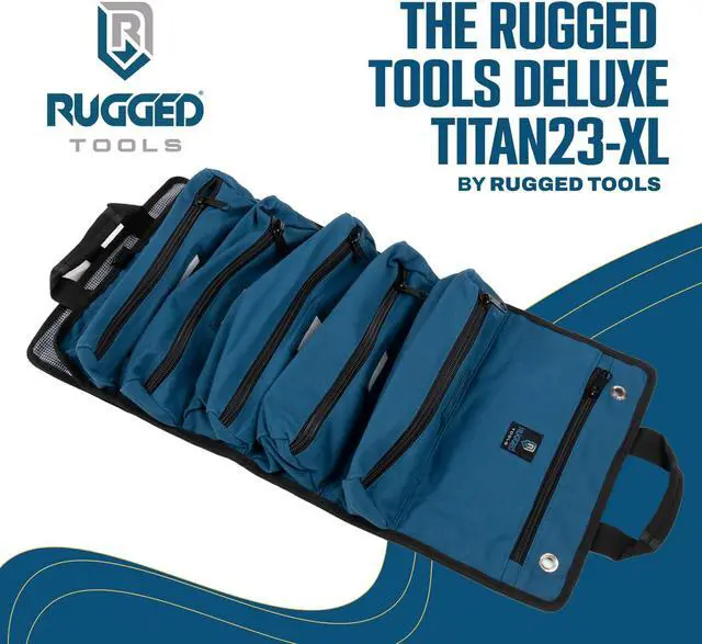 Alt view image 4 of 7 - Titan23-XL Tool Roll - Wrench Roll & Organizer - Canvas Tool Bag & Tool Pouch for Electrician, HVAC, Plumber, Carpenter or Auto Mechanic