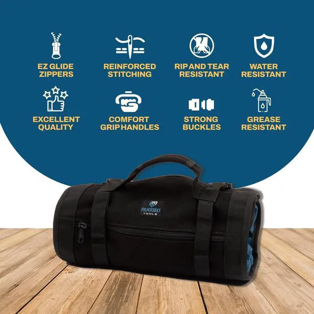Alt view image 6 of 7 - Titan23-XL Tool Roll - Wrench Roll & Organizer - Canvas Tool Bag & Tool Pouch for Electrician, HVAC, Plumber, Carpenter or Auto Mechanic