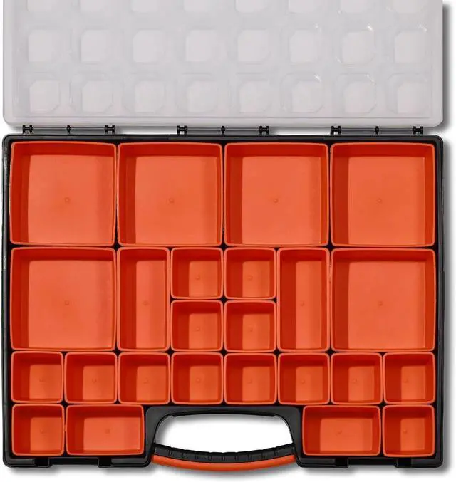 Alt view image 2 of 7 - 3PCS Multi-Purpose Portable Organizer Box Set with 72-Removable Compartments, 3 Pieces Professional Boxes with Dimension 16.2"L*13"W*2.3"H