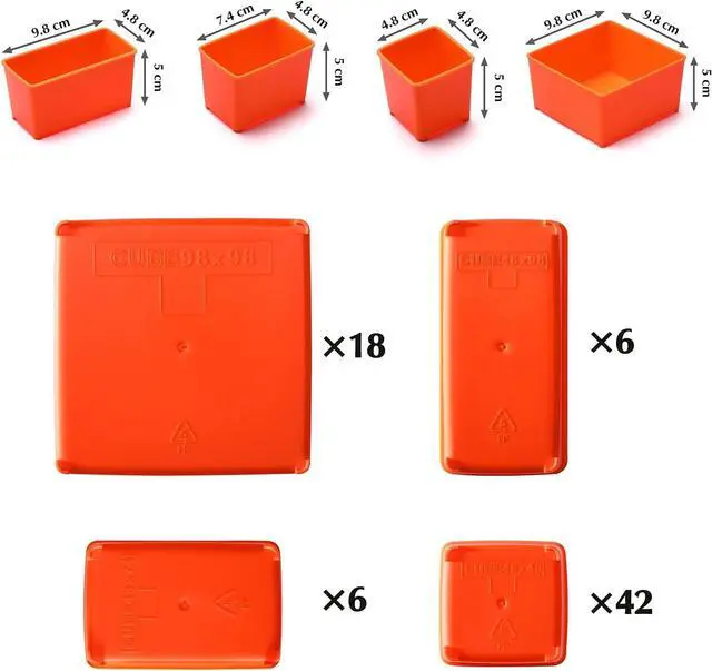 Alt view image 3 of 7 - 3PCS Multi-Purpose Portable Organizer Box Set with 72-Removable Compartments, 3 Pieces Professional Boxes with Dimension 16.2"L*13"W*2.3"H