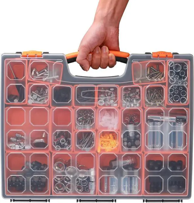 Alt view image 5 of 7 - 3PCS Multi-Purpose Portable Organizer Box Set with 72-Removable Compartments, 3 Pieces Professional Boxes with Dimension 16.2"L*13"W*2.3"H