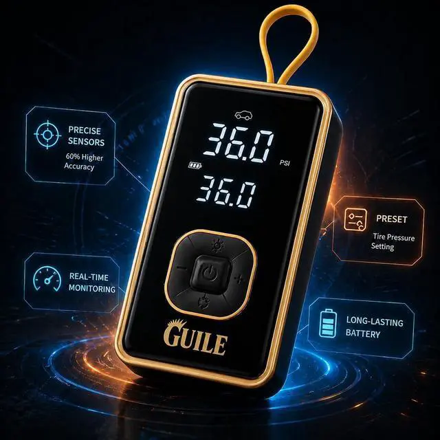 Alt view image 6 of 6 - Portable Tire Inflator Air Compressor - 150PSI Smart Cordless Car Tire Pump with Digital Pressure Gauge, Auto Shut-Off, Rechargeable Battery Power Bank for Car, Motorcycle, Bicycle, Ball