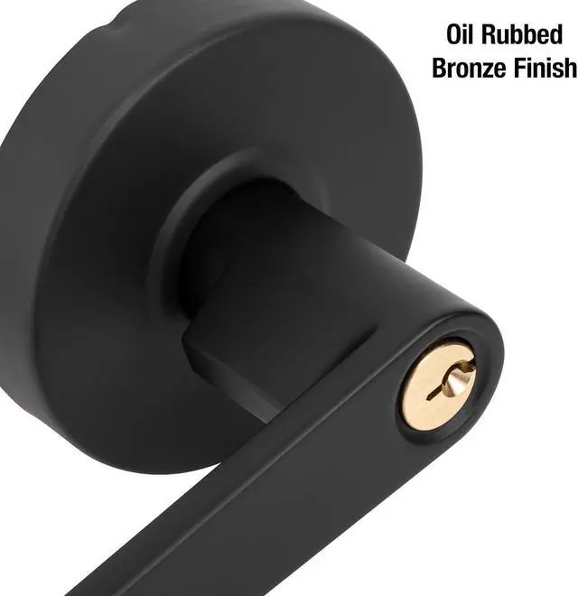 Alt view image 4 of 7 - SLCHCR10B Heavy Duty Lever Style, Grade 2 Commercial Classroom Door Lock with Bump Stop, Oil Rubbed Bronze Finish