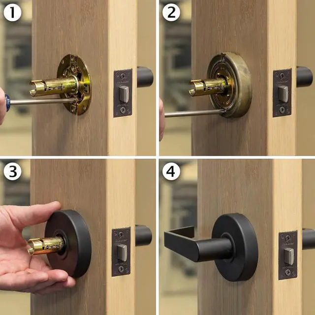 Alt view image 5 of 7 - SLCHCR10B Heavy Duty Lever Style, Grade 2 Commercial Classroom Door Lock with Bump Stop, Oil Rubbed Bronze Finish