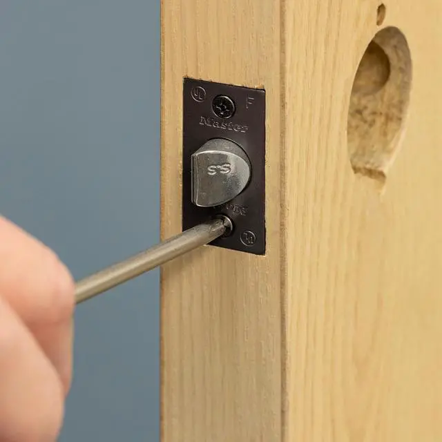Alt view image 6 of 7 - SLCHCR10B Heavy Duty Lever Style, Grade 2 Commercial Classroom Door Lock with Bump Stop, Oil Rubbed Bronze Finish