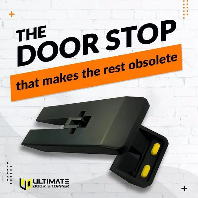 Alt view image 4 of 6 - 3 Pack Ultimate Door Stopper | | Non Slip Rubber Feet Door Stop | Foldable Door Wedge | Lightweight & Portable Door Holder | Portable Door Lock | Door Stopper Wall Protector