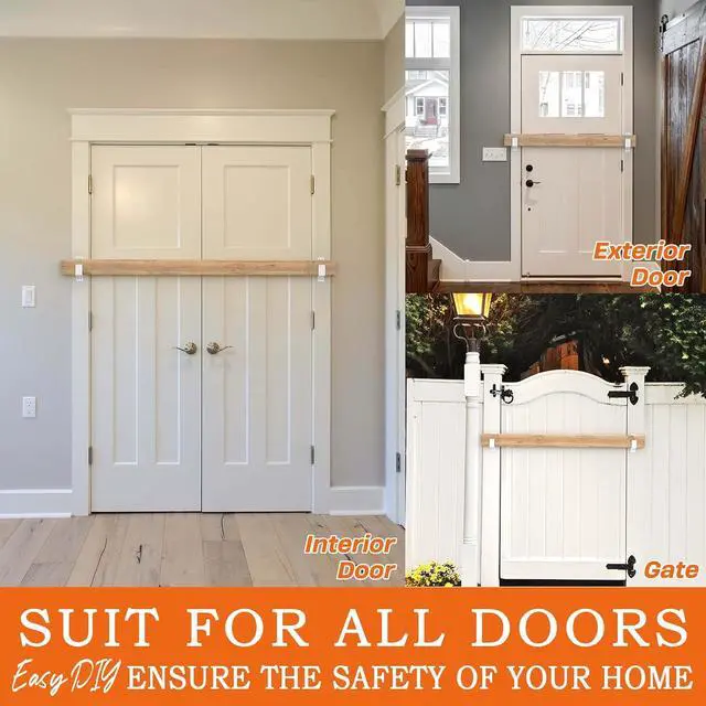 Alt view image 4 of 6 - 2x4 Door Barricade Brackets Heavy Duty 4pcs Door Bar Holder Brackets for Home Security White