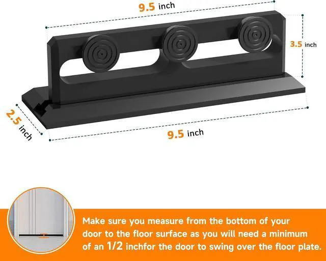 Alt view image 6 of 7 - Door Security Bar, French Security Door Brace, Security Door Barricade, Withstands 3000 Lbs, Prevents Entry Burglaries Home Invasions